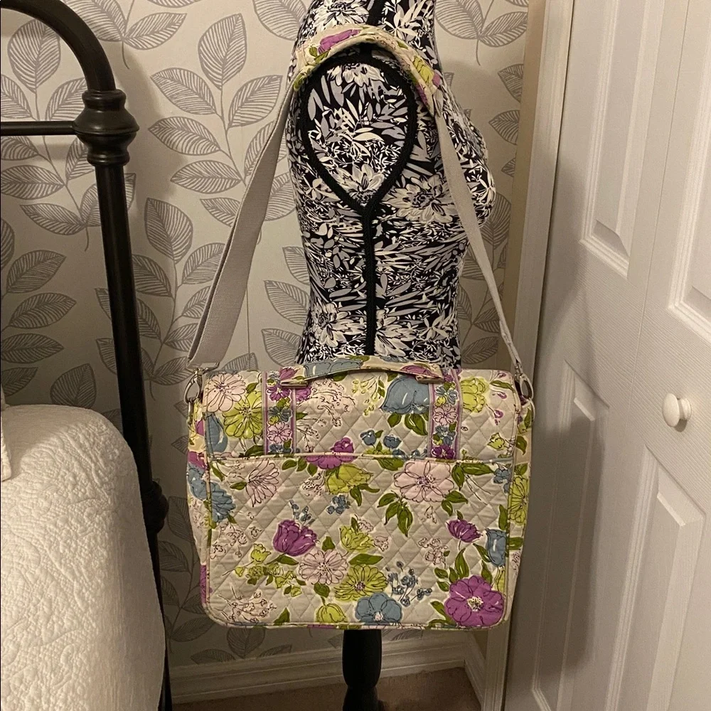 Retired Vera Bradley Watercolor messenger laptop crossbody bag